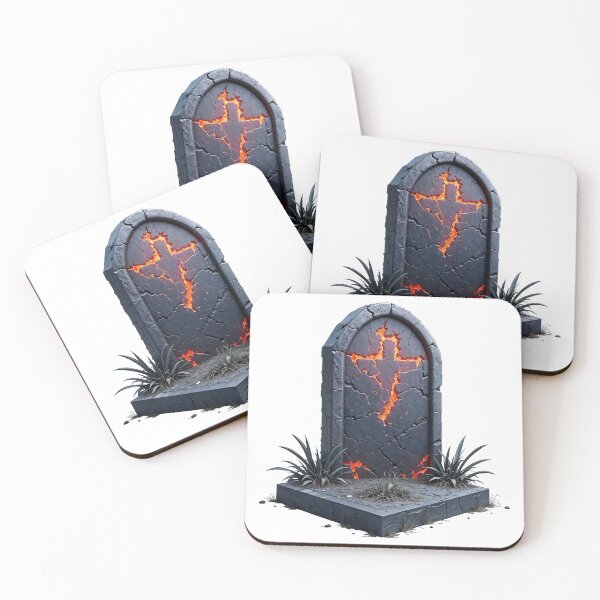 Item preview, A tombstone with a glowing cross on transparent background designed and sold by Creative88Art.