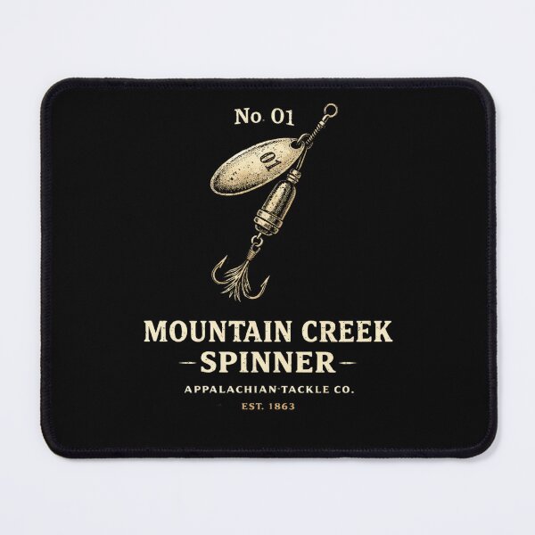 Item preview, No. 01 Mountain Creek Spinner Shirt – Vintage Fishing Lure Tee – Appalachian Tackle Co. designed and sold by WildWonderfulWear.