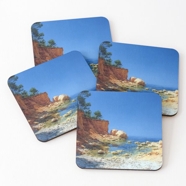 Item preview, Red Cliffs by the Sea designed and sold by AquamaraArt.
