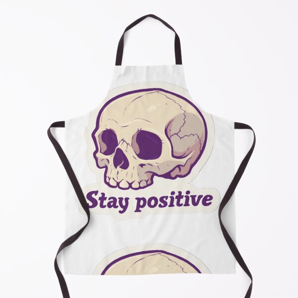 Item preview, Stay positive skull designed and sold by MendaciousMina.