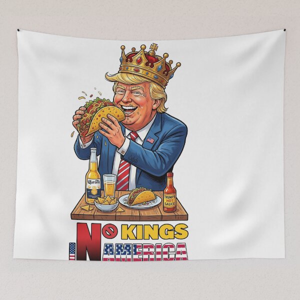 Item preview, NO KINGS IN AMERICAN - WHITE designed and sold by Marlon Oseguera.