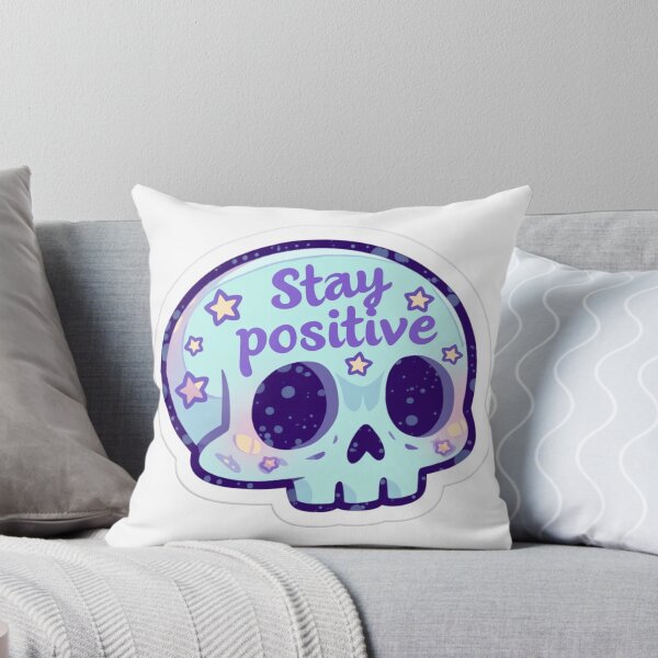 Item preview, Cute Stay positive skull designed and sold by MendaciousMina.