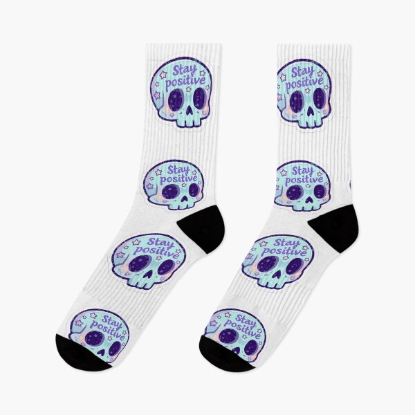 Item preview, Cute Stay positive skull designed and sold by MendaciousMina.