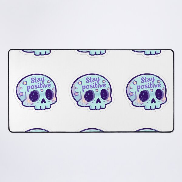 Item preview, Cute Stay positive skull designed and sold by MendaciousMina.