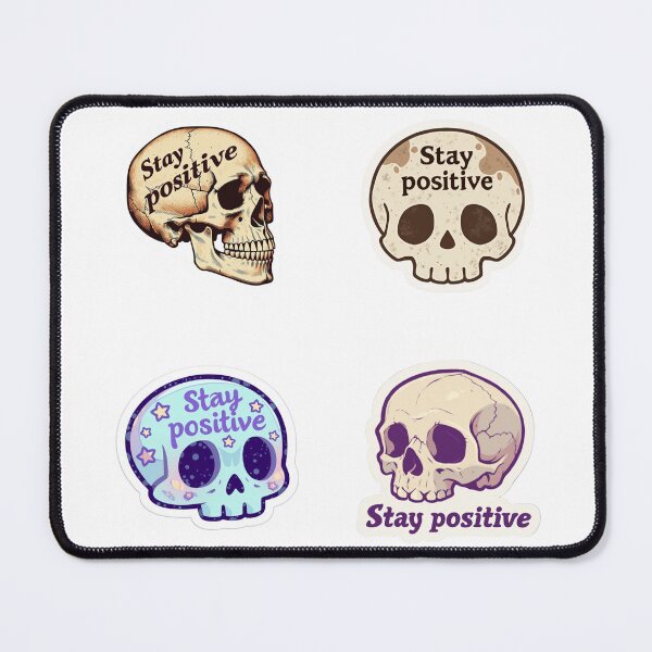 Item preview, Mini Stay positive skulls sticker pack designed and sold by MendaciousMina.