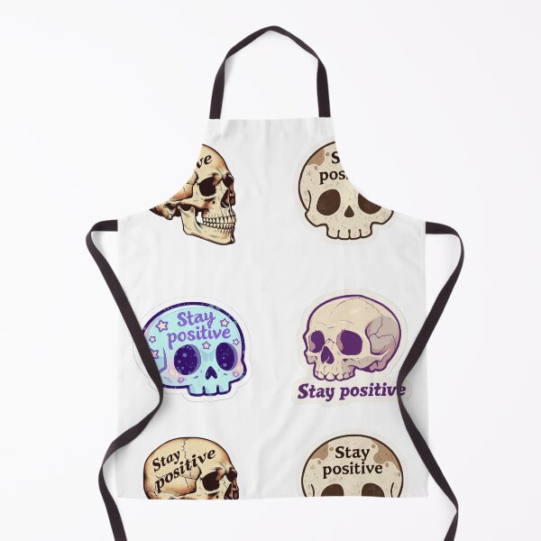 Item preview, Mini Stay positive skulls sticker pack designed and sold by MendaciousMina.