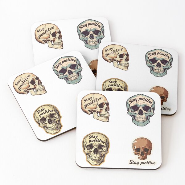 Item preview, Mini Stay positive skulls sticker pack designed and sold by MendaciousMina.