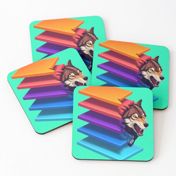 Item preview, Wolf Breaking Color Stripes – Available on Multiple Products designed and sold by Bittor18.