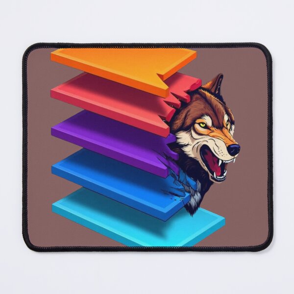 Item preview, Wolf Breaking Color Stripes – Available on Multiple Products designed and sold by Bittor18.