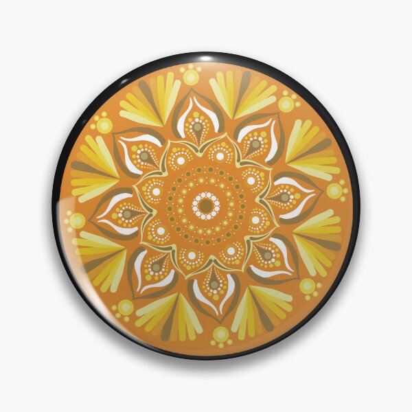Item preview, Yellow Mini Mandala designed and sold by The Dotted Brush.