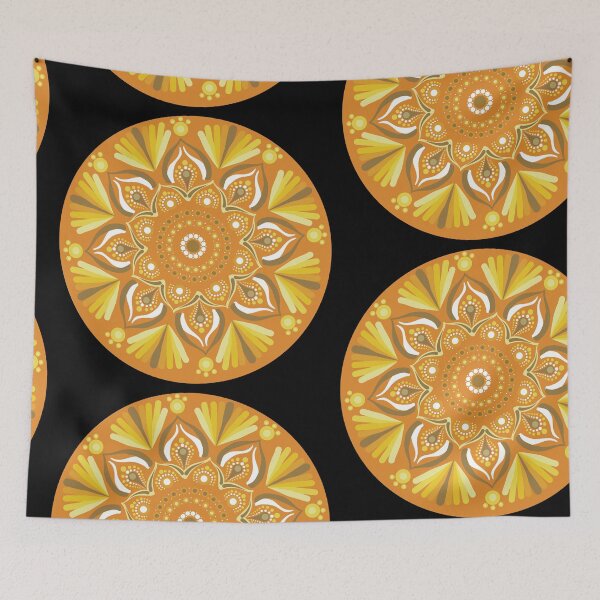Item preview, Yellow Mini Mandala designed and sold by The Dotted Brush.