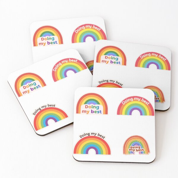 Item preview, Mini Doing my best rainbows sticker pack designed and sold by MendaciousMina.