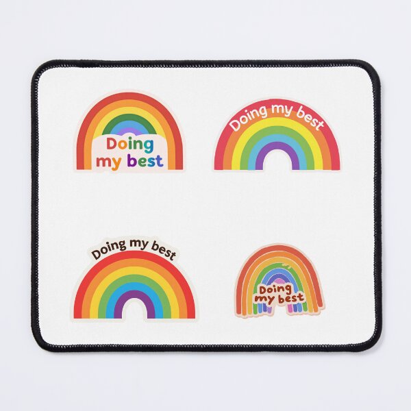 Item preview, Mini Doing my best rainbows sticker pack designed and sold by MendaciousMina.