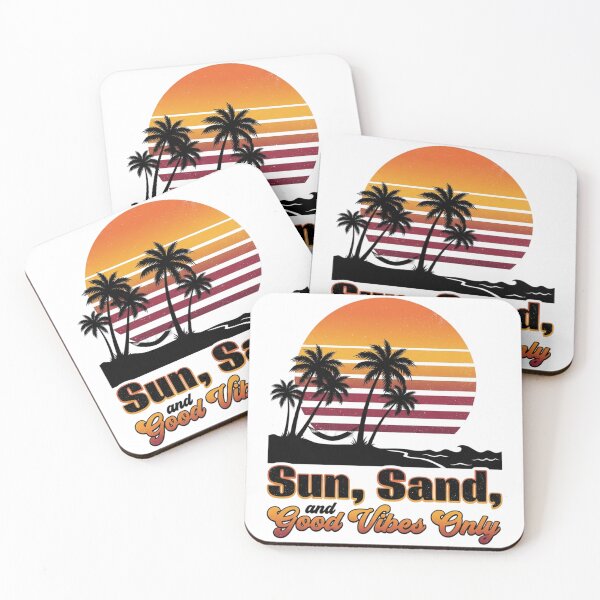 Item preview, Retro 70s Sunset Beach - Sun Sand and Good Vibes Only designed and sold by vibes-studio1.