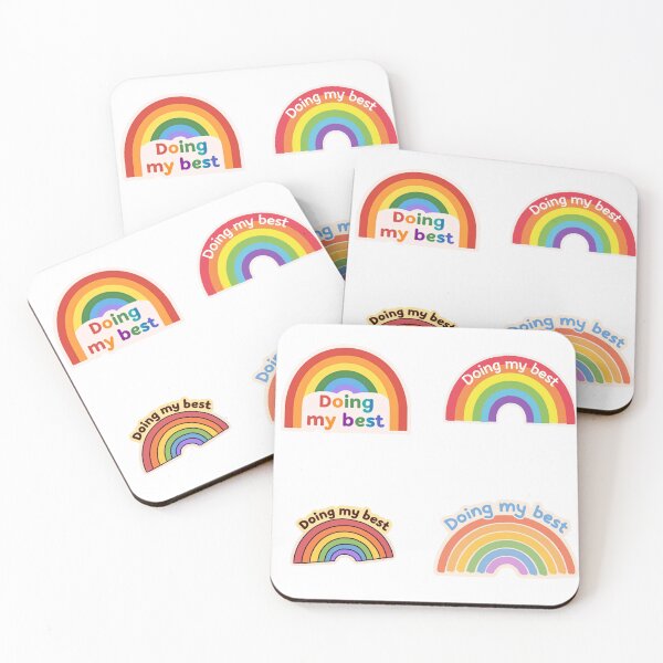 Item preview, Mini Doing my best rainbows sticker pack designed and sold by MendaciousMina.