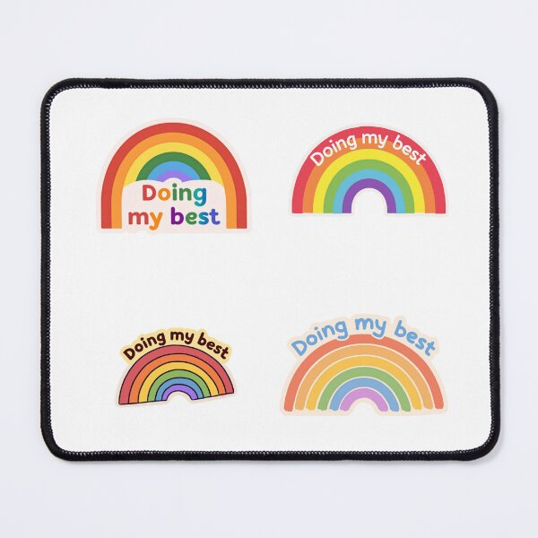 Item preview, Mini Doing my best rainbows sticker pack designed and sold by MendaciousMina.