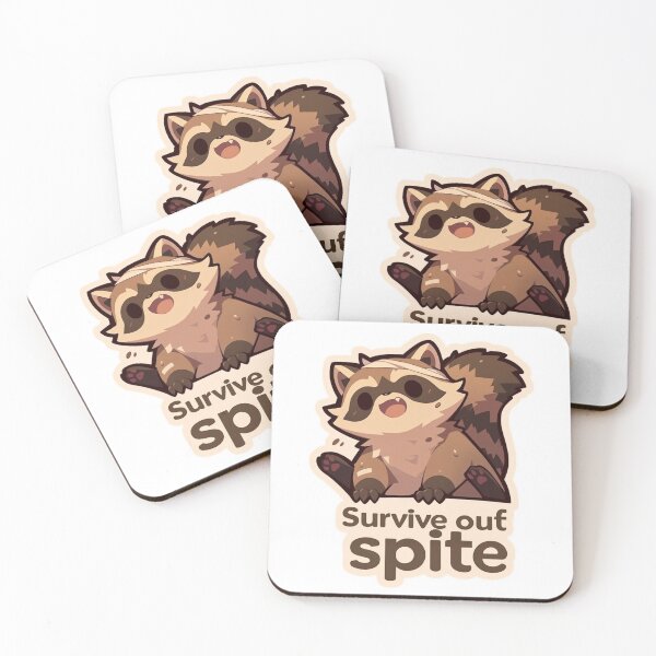 Item preview, Survive out of spite raccoon designed and sold by MendaciousMina.