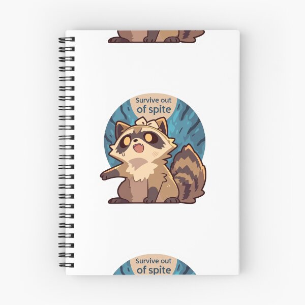 Item preview, Survive out of spite raccoon designed and sold by MendaciousMina.