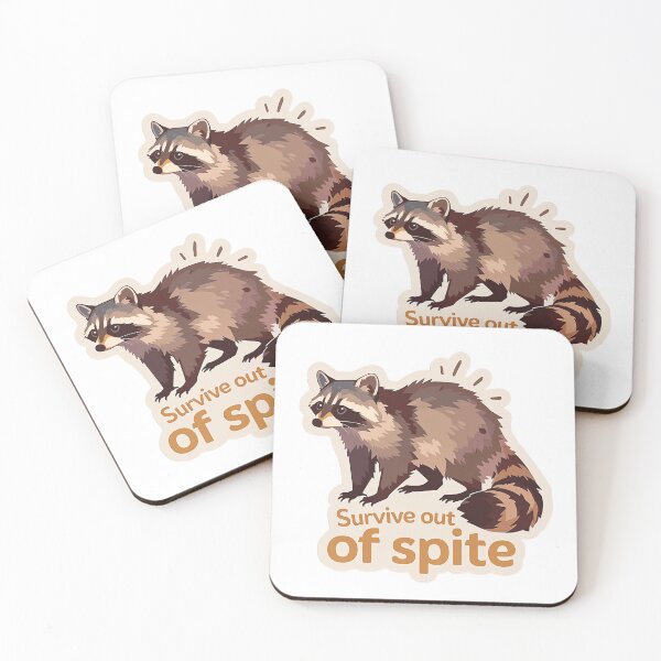 Item preview, Survive out of spite raccoon designed and sold by MendaciousMina.