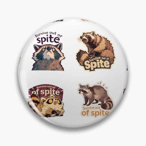 Item preview, Mini Survive out of spite raccoons sticker pack designed and sold by MendaciousMina.