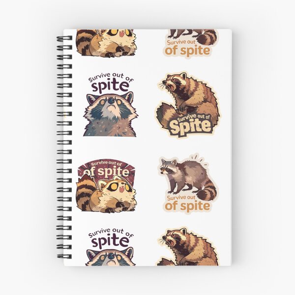 Item preview, Mini Survive out of spite raccoons sticker pack designed and sold by MendaciousMina.