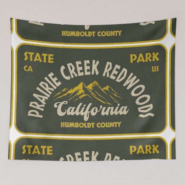 Item preview, Prairie Creek Redwoods State Park, Humboldt County, California, badge design designed and sold by Wanderful-roads.