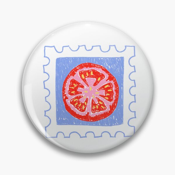 Item preview, tomato slice stamp designed and sold by KitschByKate.