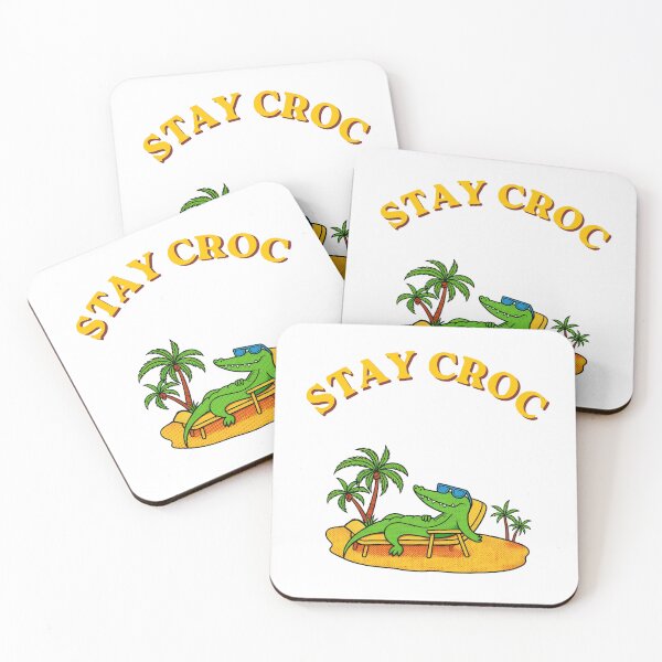 Aperçu de l'œuvre Stay Croc Design Crocodile de Plage Amusant | Projet Kesef créée et vendue par Kesef Project.