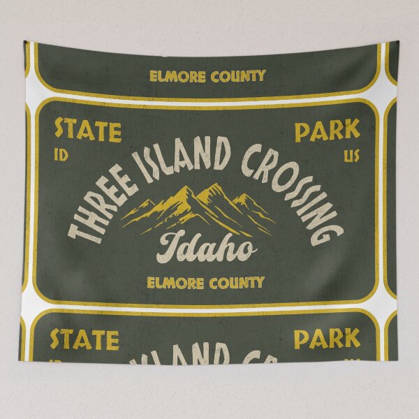 Item preview, Three Island Crossing State Park, Elmore County, Idaho, badge design designed and sold by Wanderful-roads.