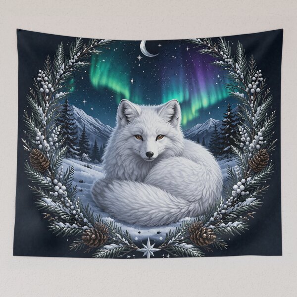 Item preview, Arctic Aurora Fox designed and sold by Pixel Junkies Studio.