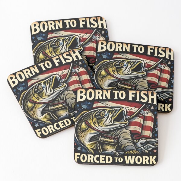 Item preview, Born to Fish Forced to Work – Funny Fishing Design designed and sold by Ladys-Gents.