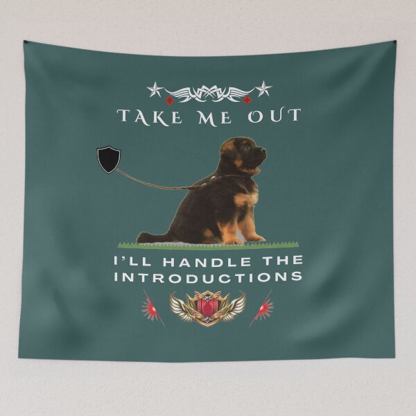 Item preview, German Shepherd Puppy Funny Quote – I’ll Handle The Introductions designed and sold by InkWaveX.
