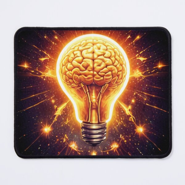 Item preview, Glowing Brain Lightbulb designed and sold by DavidPerea.
