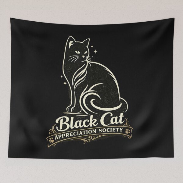 Item preview, Black Cat Appreciation Society – Vintage Mystic Cat Lover Design designed and sold by CatLovers Studio.