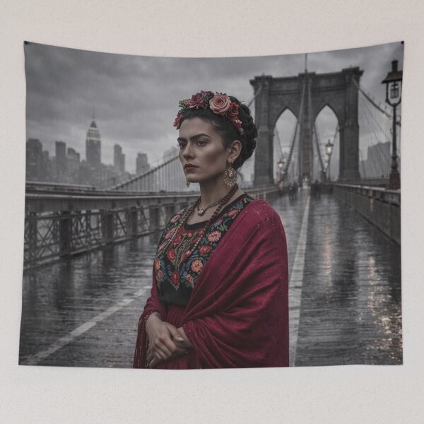 Item preview, Frida Kahlo Brookling Bridge designed and sold by Muycote.