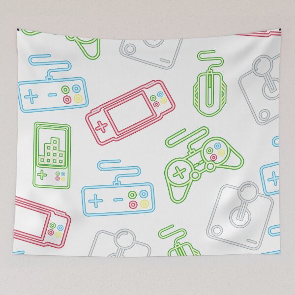 Item preview, Neon Gamer Pattern Aesthetic designed and sold by Hannah-Yei.