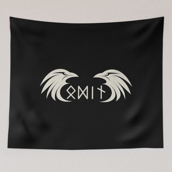 Item preview, Viking Ravens and Runes Minimalist Norse Symbol Design designed and sold by Fradikal.
