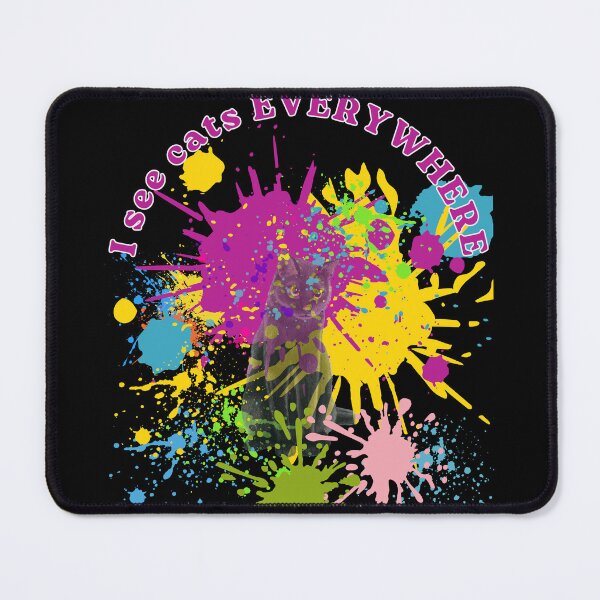 Item preview, I See Cats Everywhere - Abstract Watercolor Cat Splat Art designed and sold by EllaWerk.