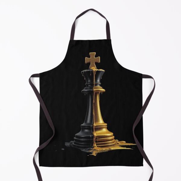 Item preview, Split Golden Chess King - Luxury Liquid Gold Strategy Art designed and sold by Remix Vision.