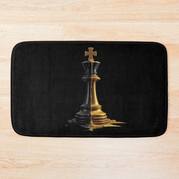 Item preview, Split Golden Chess King - Luxury Liquid Gold Strategy Art designed and sold by Remix Vision.