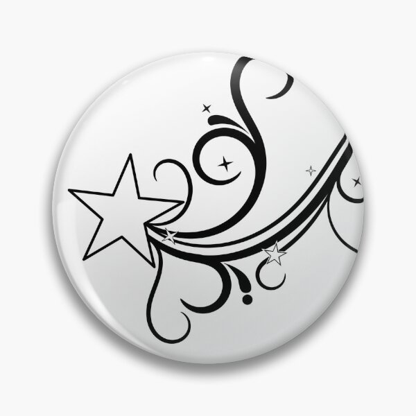 Item preview, Shooting Star Black and White Vector Flourish designed and sold by frutigerdesigns.