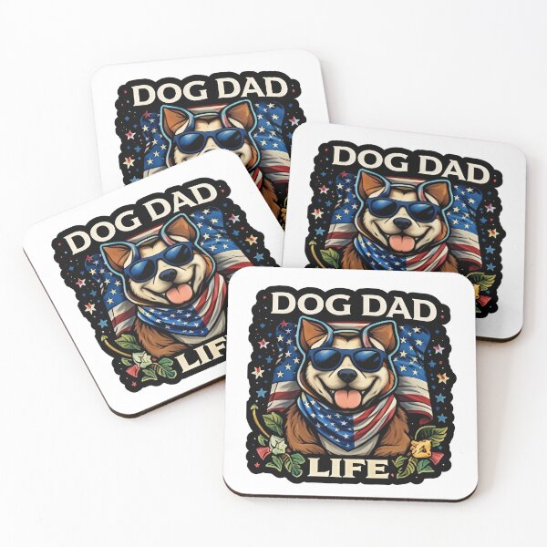 Item preview, Patriotic Dog Dad Life – Cool Sunglasses Pup designed and sold by Ladys-Gents.