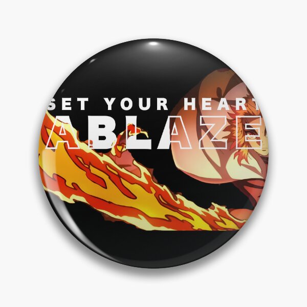 Item preview, Set your heart ablaze Rengoku quote - Demon Slayer designed and sold by Cat-and-Panda.
