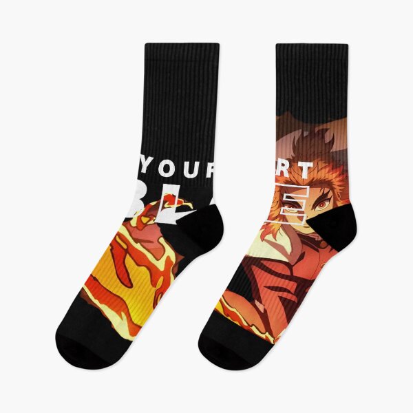 Item preview, Set your heart ablaze Rengoku quote - Demon Slayer designed and sold by Cat-and-Panda.