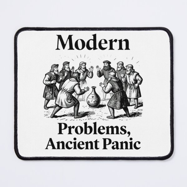 Item preview, Modern Problems Ancient Panic Funny Design designed and sold by VibeFactoryOfc.