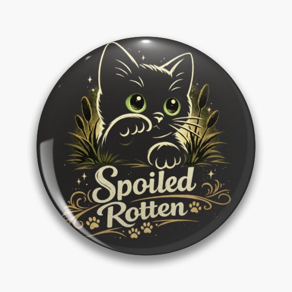 Item preview, Spoiled Rotten Black Cat – Cute Funny Cat Lover Design designed and sold by CatLovers Studio.