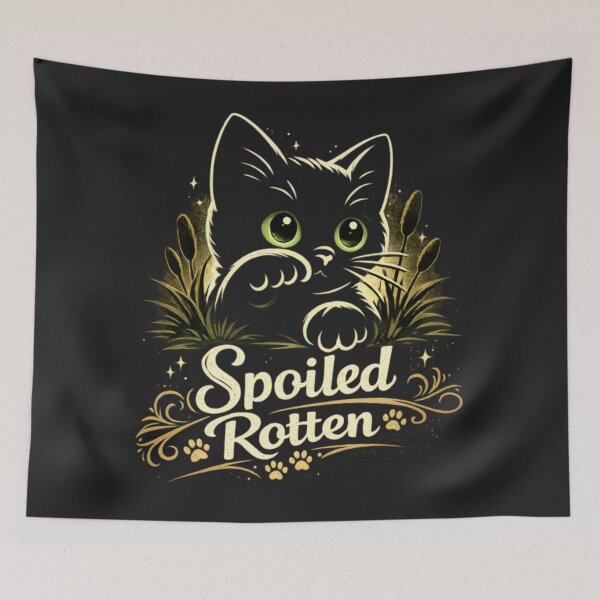 Item preview, Spoiled Rotten Black Cat – Cute Funny Cat Lover Design designed and sold by CatLovers Studio.