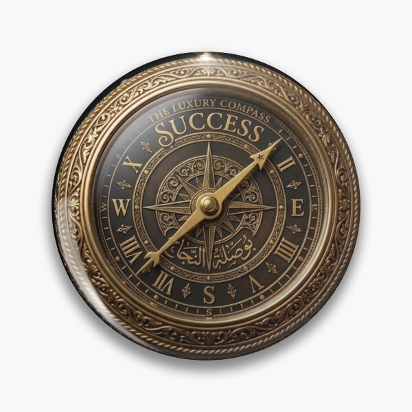 Item preview, Success Compass Luxury Gold - Arabic Calligraphy Motivational Art designed and sold by Remix Vision.
