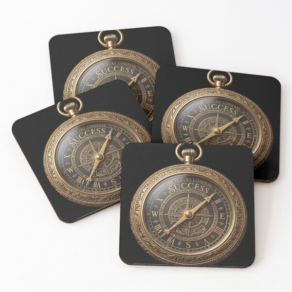 Item preview, Success Compass Luxury Gold - Arabic Calligraphy Motivational Art designed and sold by Remix Vision.