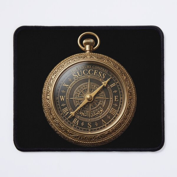 Item preview, Success Compass Luxury Gold - Arabic Calligraphy Motivational Art designed and sold by Remix Vision.